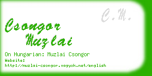 csongor muzlai business card